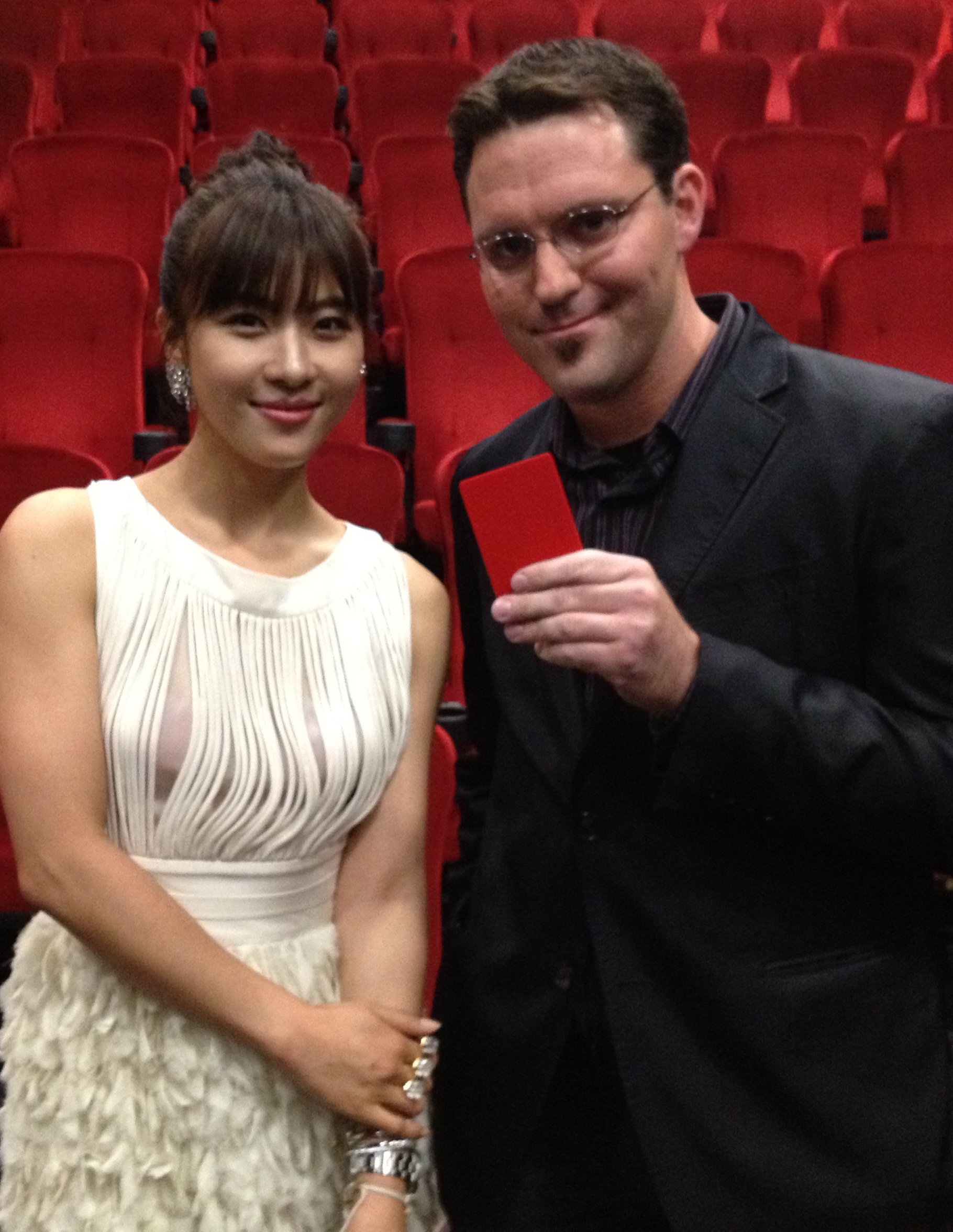 With Ha Ji-won June 5, 2012 at Los Angeles premiere of 