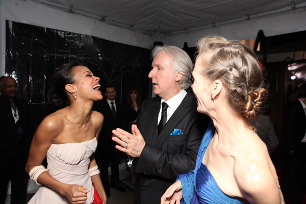 James Cameron, Suzy Amis and Zoe Saldana at event of The 82nd Annual Academy Awards (2010)