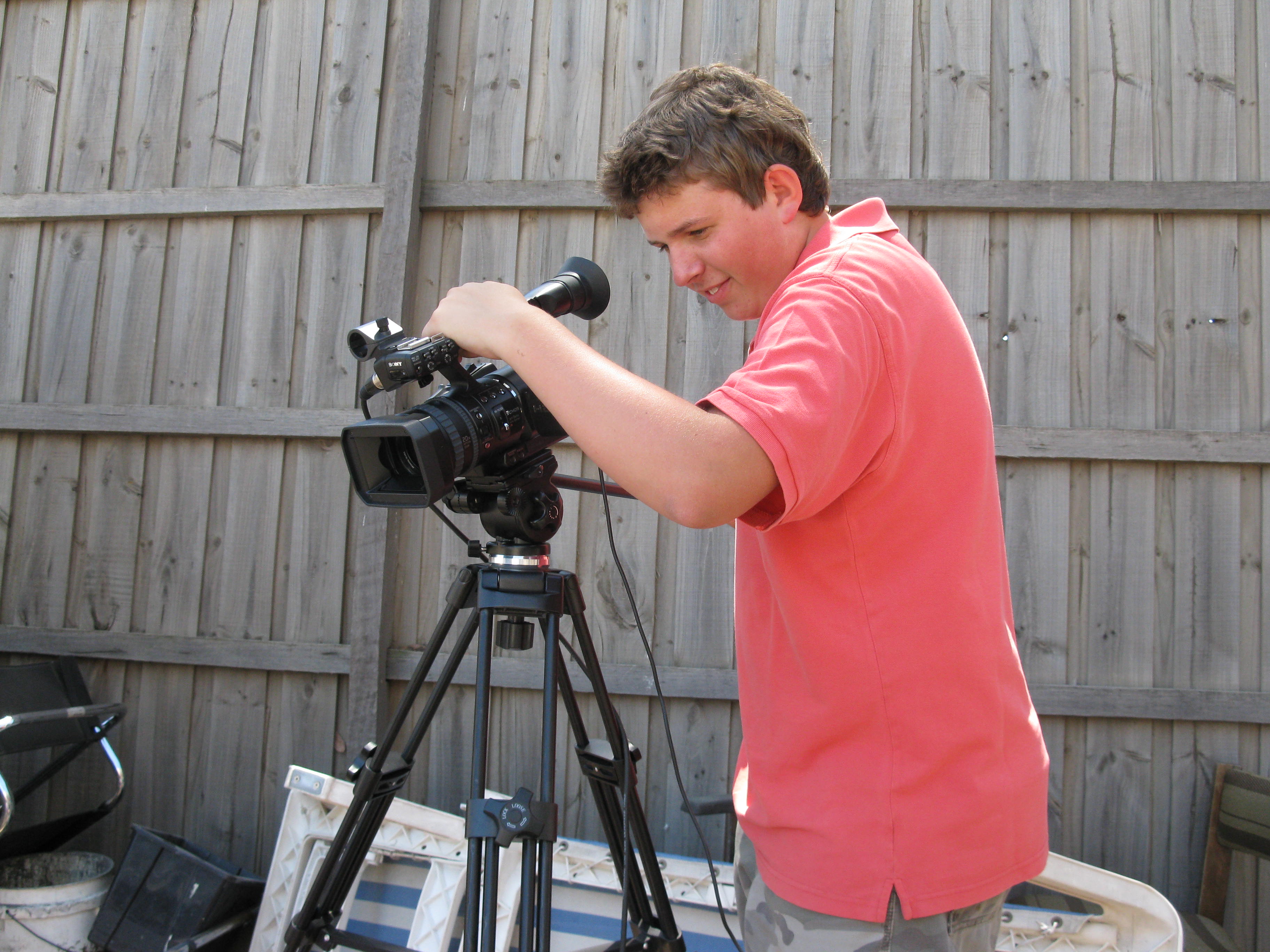 Blake filming SUDDEN SWITCH (2010)