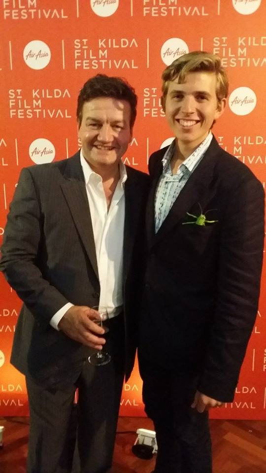 Blake [Presenter] with MC Lawrence Mooney at the St.Kilda Film Festival