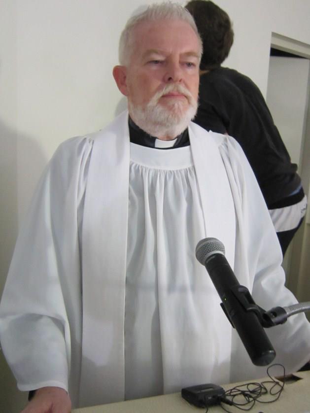 Jeff Watson acting as The Reverend Jeffrey Bevington in Daddy's Little Girl - filmed Feb/Mar 2012.