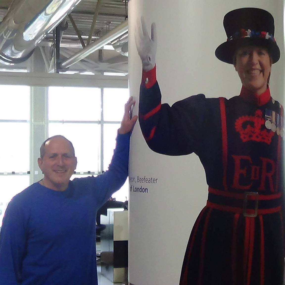 Lowell Joseph Gallin at Heathrow Airport, London, England, on way home to the Land of Israel from New York City, January 28th, 2014 Photo by Gary  at Heathrow Airport