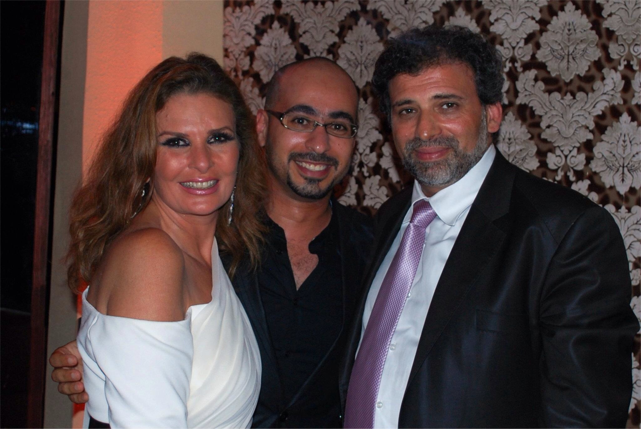 Left, Youssra, Mohannad Gamal, Khaled Youssef.