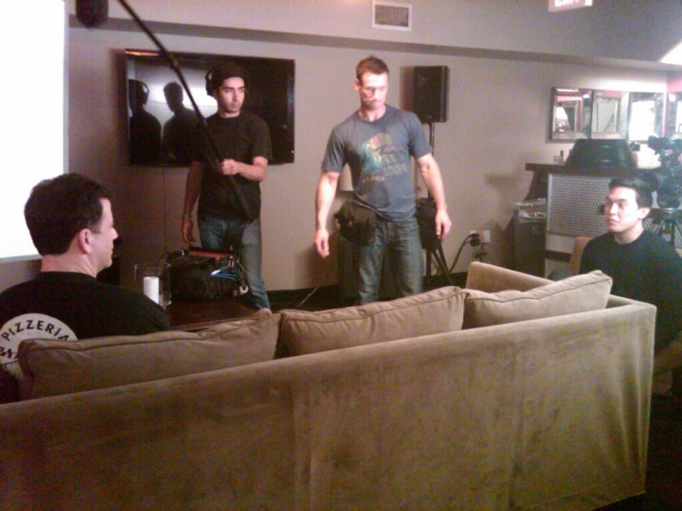 Director/Producer Ryan Moore interviewing Jimmy Kimmel