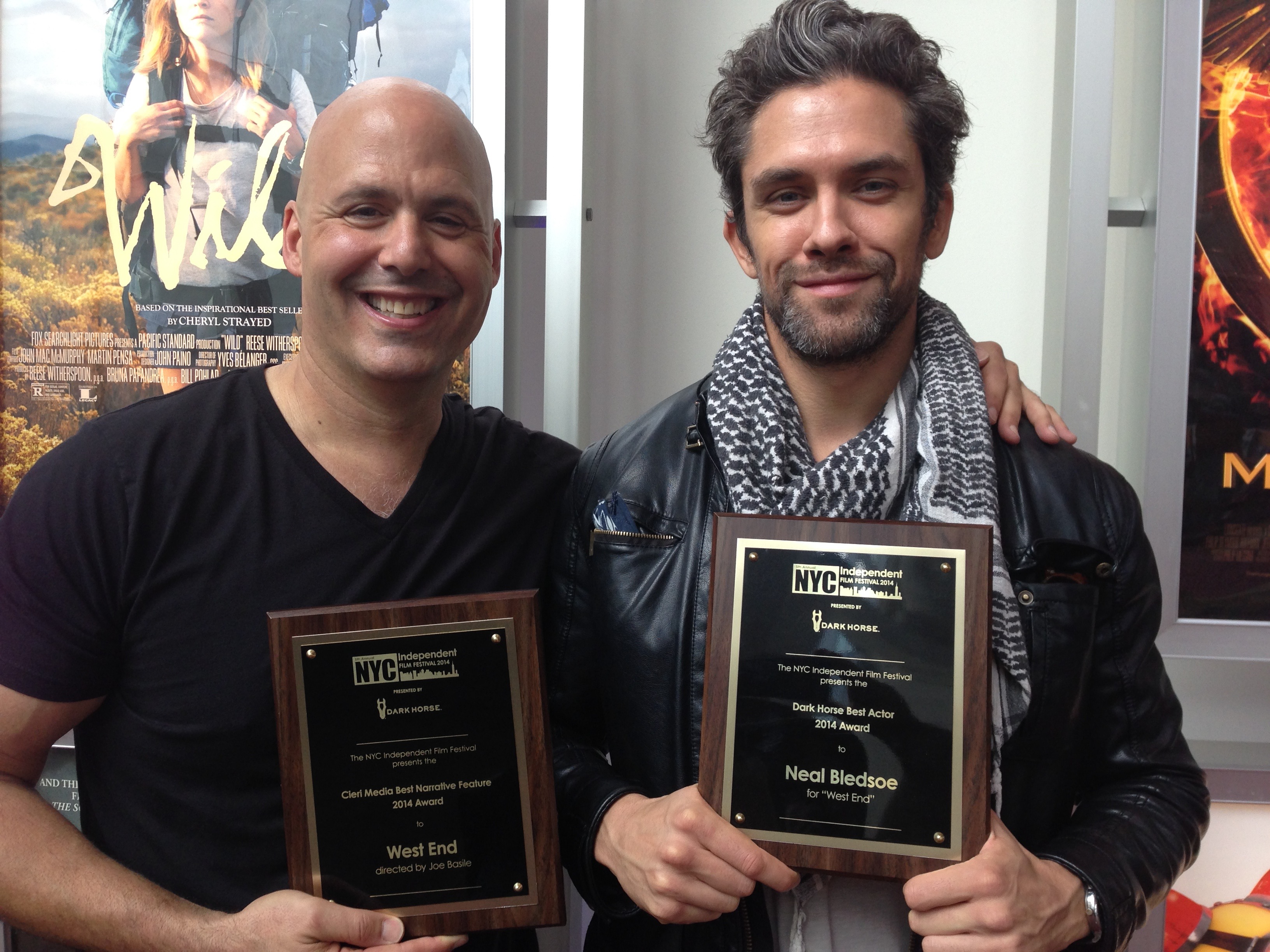 Joe Basile and Neal Bledsoe, Best Feature and Best Actor, New York Indepent Film Festival.