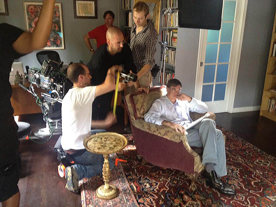 Lining up the shot with Director Gus Van Sant