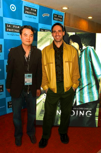 Cinematographer John DeFazio with director Chris Chan Lee at the LA FILM FESTIVAL Undoing premier