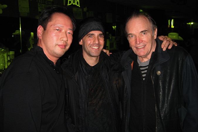 Executive producer Phil Lam, cinematographer John DeFazio, and actor Tom Bower at the Little Tokyo premier of Undoing