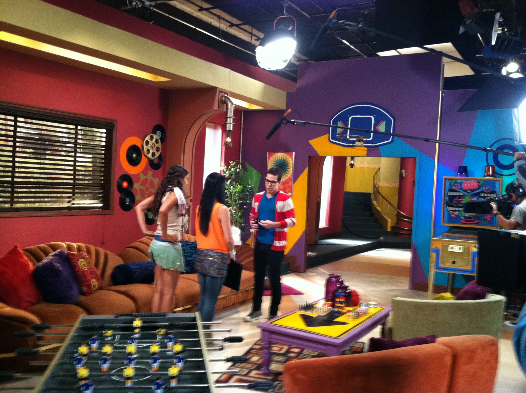 Renzo on set of the Nickelodeon series 