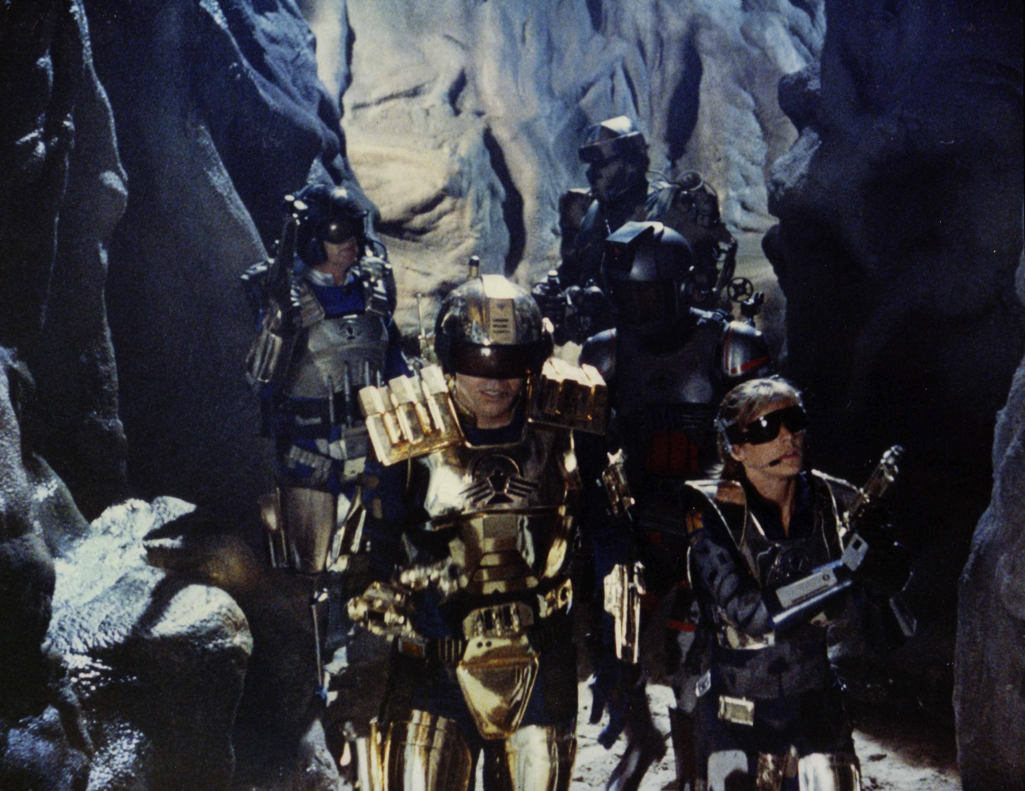 Tim Dunigan, Peter MacNeill, Jessica Steen, Sven-Ole Thorsen and Maurice Dean Wint in Captain Power and the Soldiers of the Future (1987)