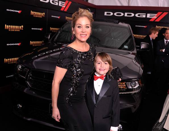 Christina Applegate and Judah Nelson at the premiere of Anchorman 2: The Legend Continues.