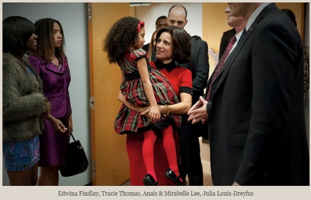 Still of Anais Lee, Julia Louis-Dreyfus, Tracie Thoms and Edwina Findley Dickerson in Veep, 