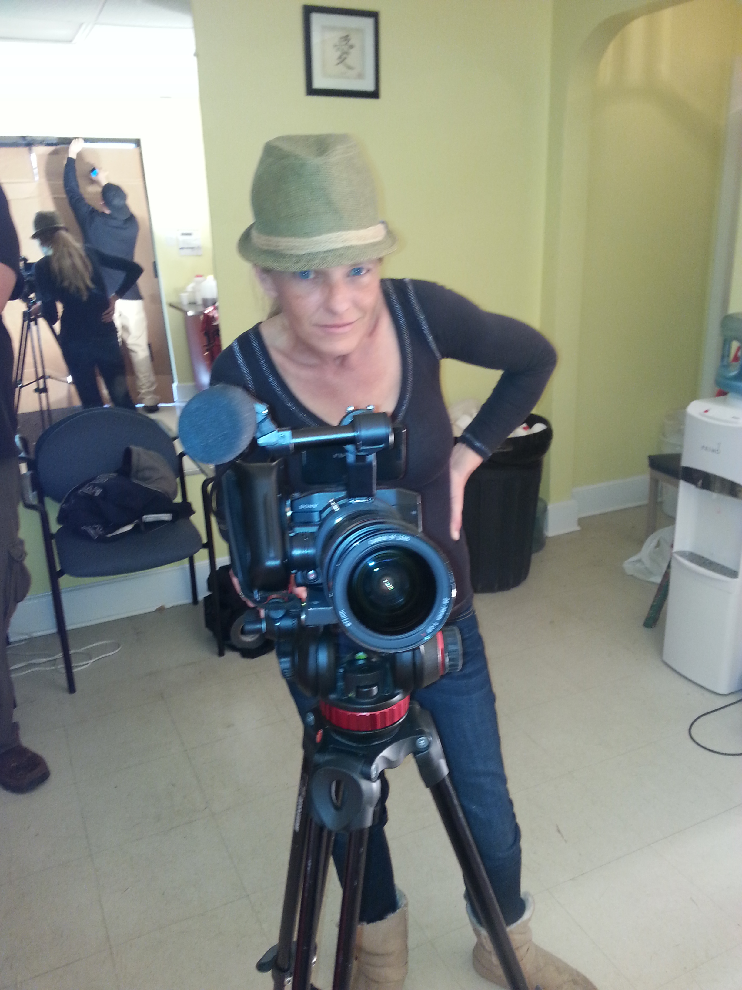 Melissa Chadwick on set of Arisen