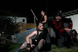Fight Class shoot. Courtney performed double cutlass and single cutlass fights in this steampunk/post-apocalyptic shoot.