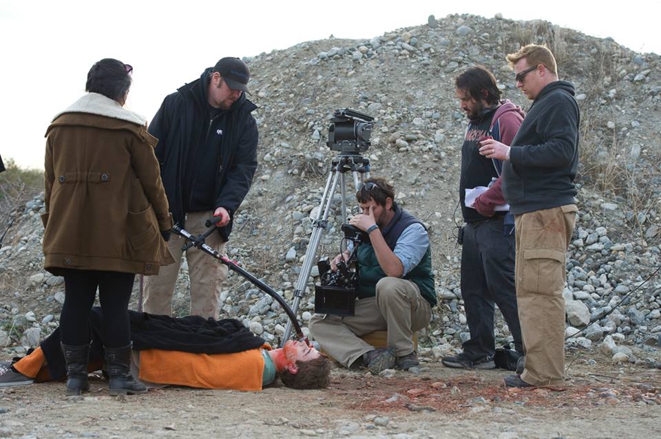 James Cullen Bressack Directs Nicholas Clark on set of Blood Lake