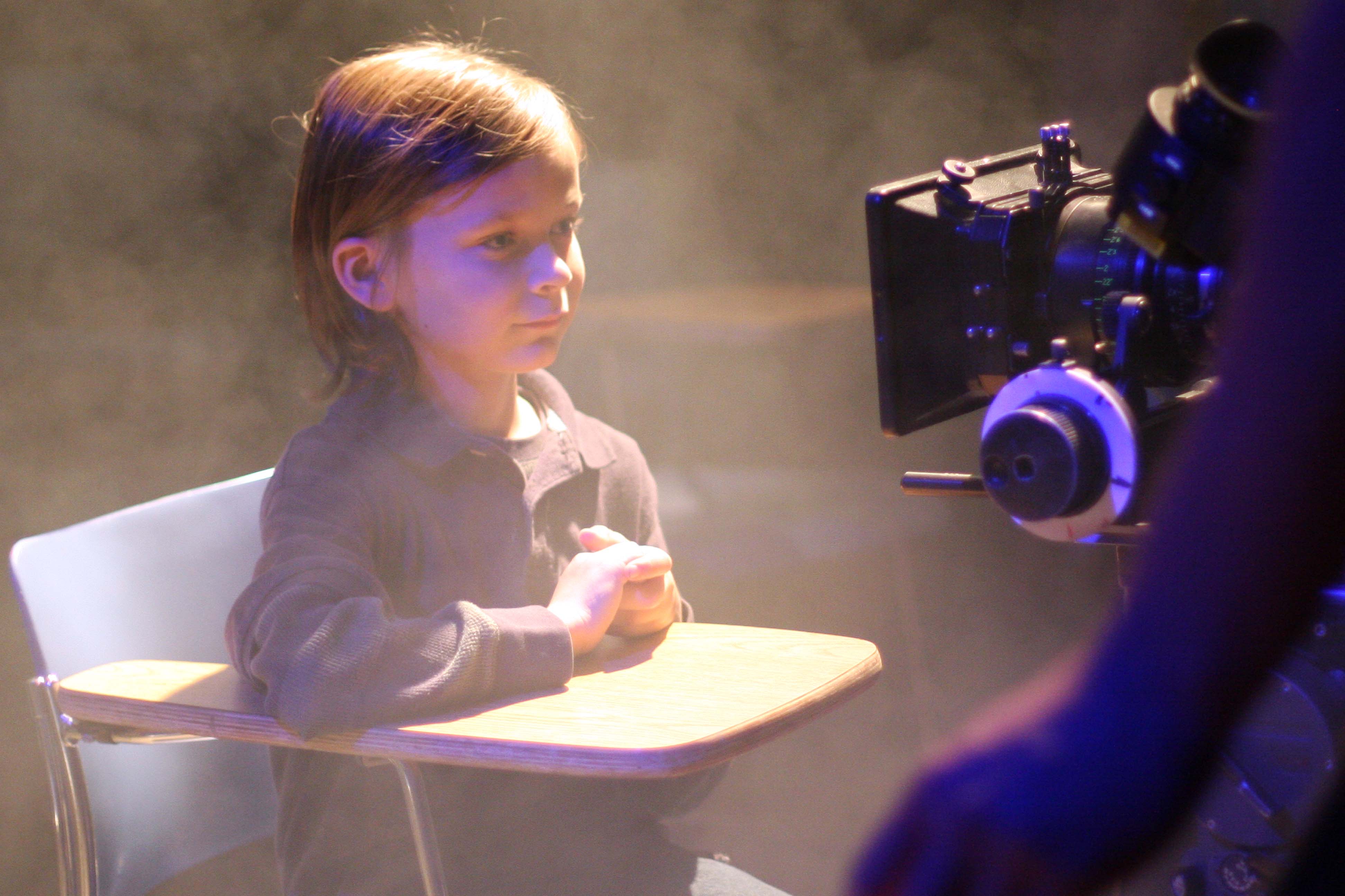 Mikey Effie on the set of BUILDING BLOCKS.