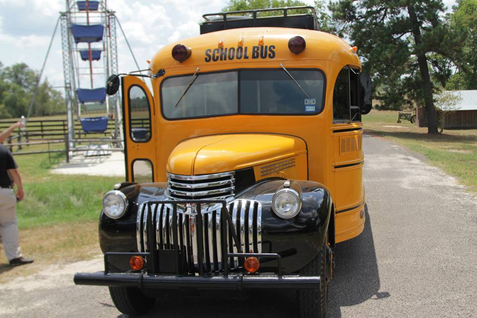 1949 school bus used in Back on The Farm