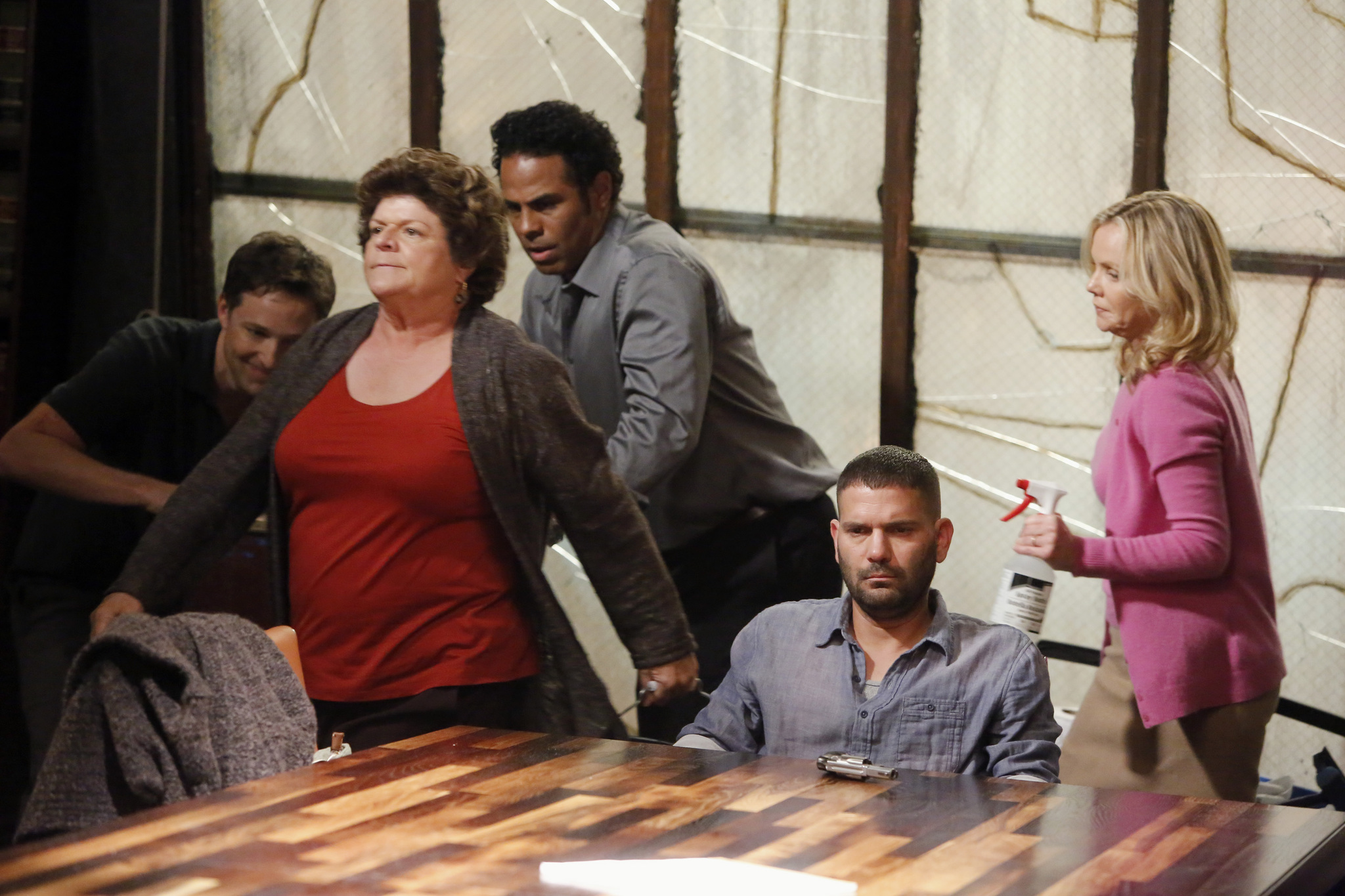 Still of Sarah Aldrich, Guillermo Díaz, Mary Pat Gleason, Adam Lazarre-White and George Newbern in Scandal (2012)