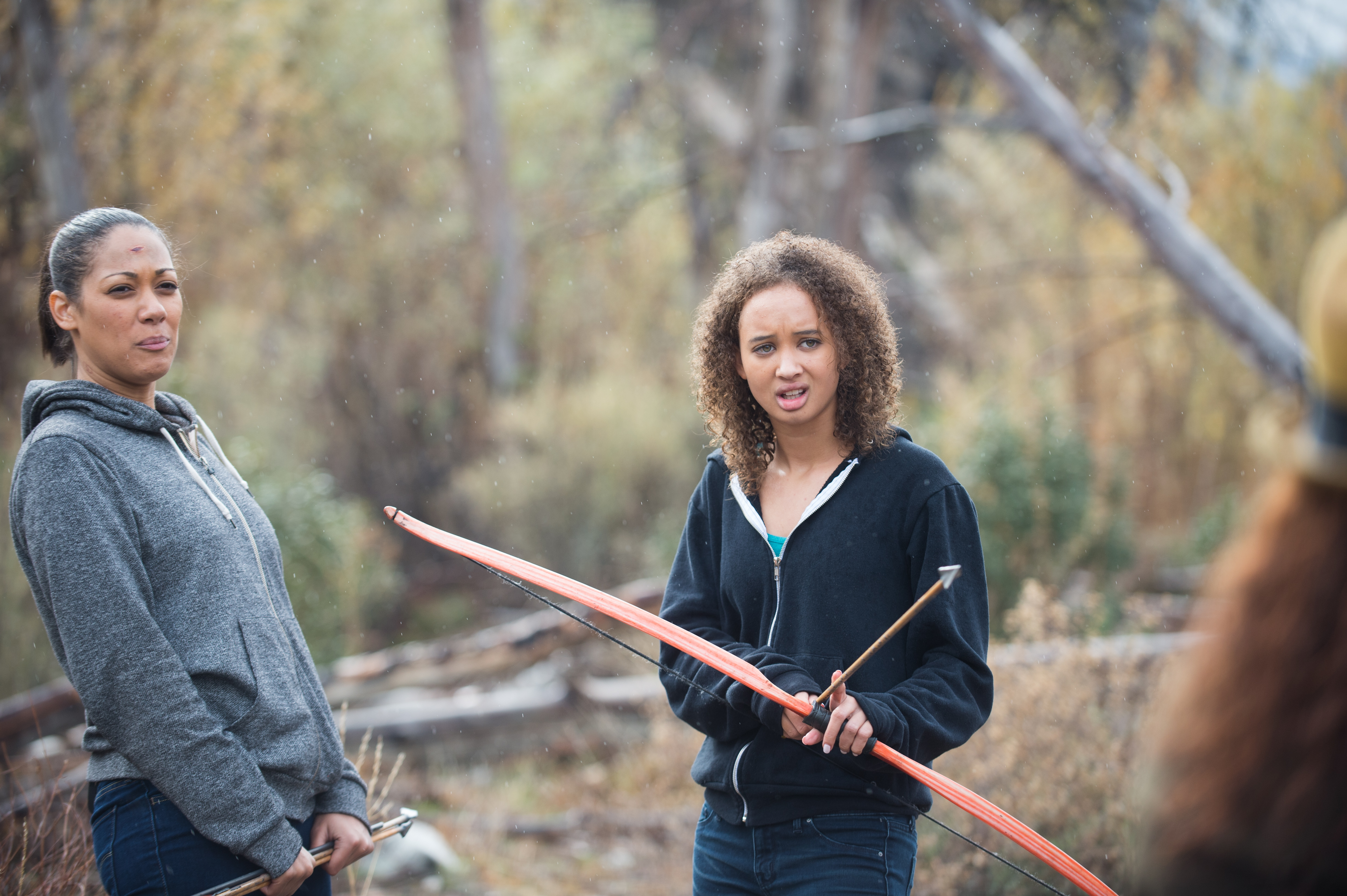 Still Shot Cynthia Kaye McWilliams and Zayden Bates in Surviving The Dead!