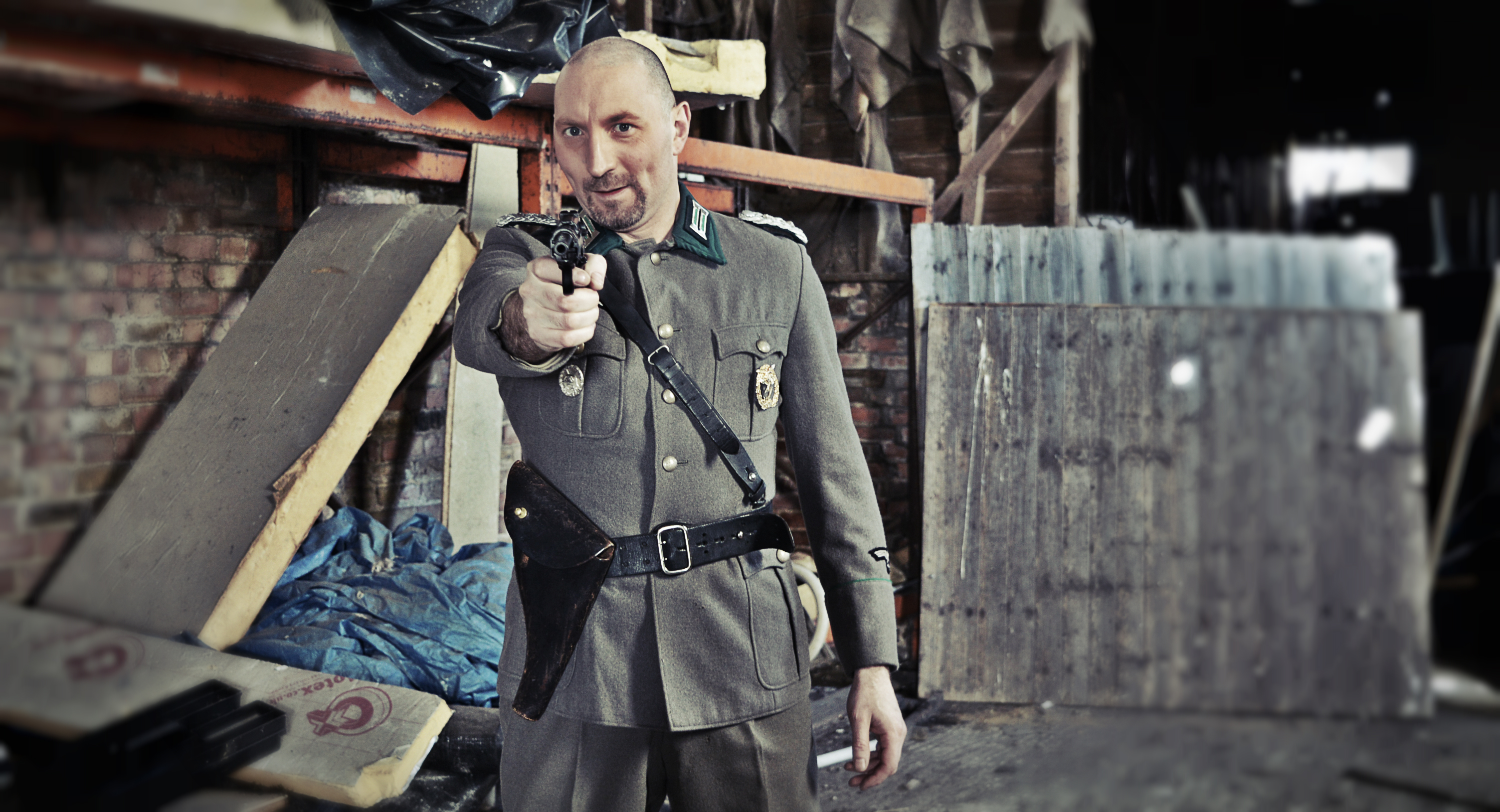 Tommie Grabiec as Captain Ascher, THE MAN HE SAVED, Dog Eats Stick Productions 2015.