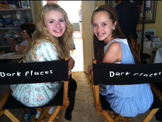Addy Miller and Brianna Beasley on set of Dark Places