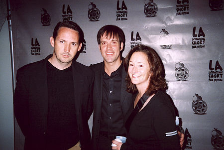 Left to right: Harland Williams, Ford Austin, and Lisa Beroud at the LA Short Film Festival premiere party for 