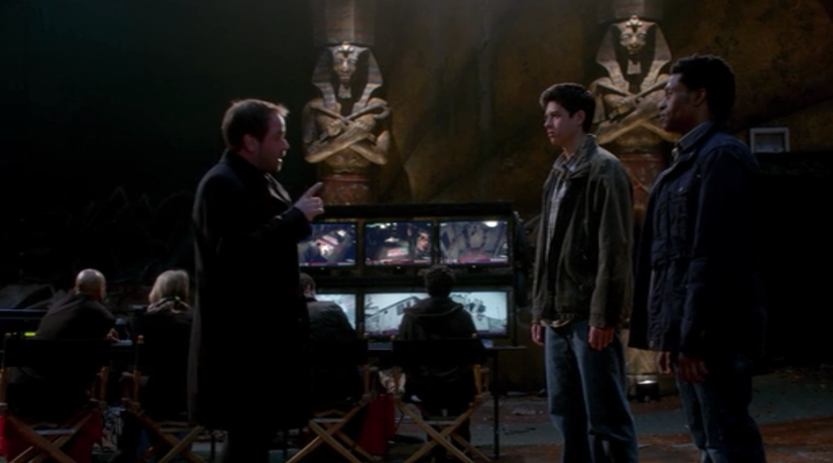 Still of Mark Sheppard and Jordan Connor in Supernatural