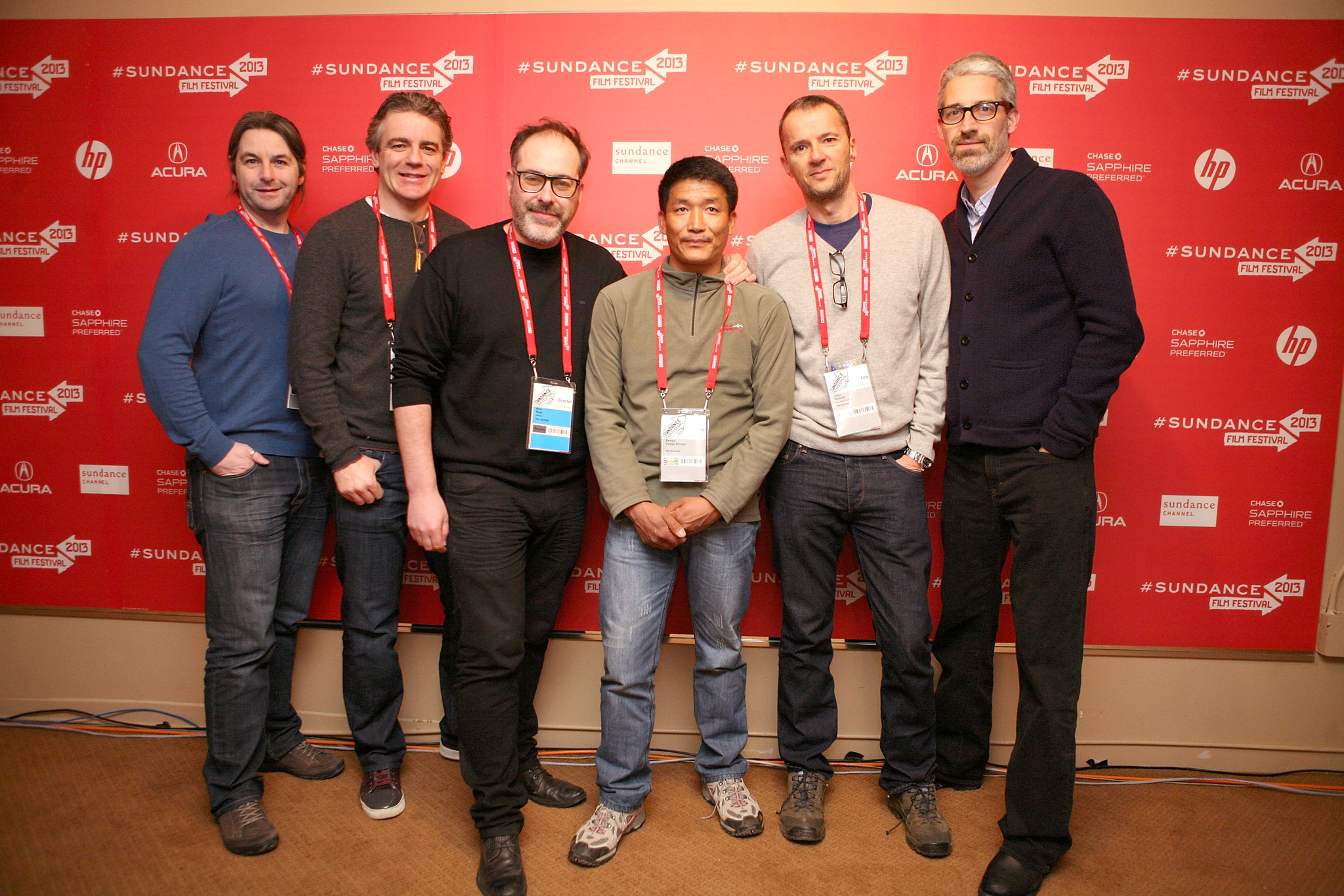 John Battsek, Mark Monroe, Nick Ryan, Darrell Kavanagh, David Torpey and Pemba Gyalje Sherpa at event of The Summit (2012)