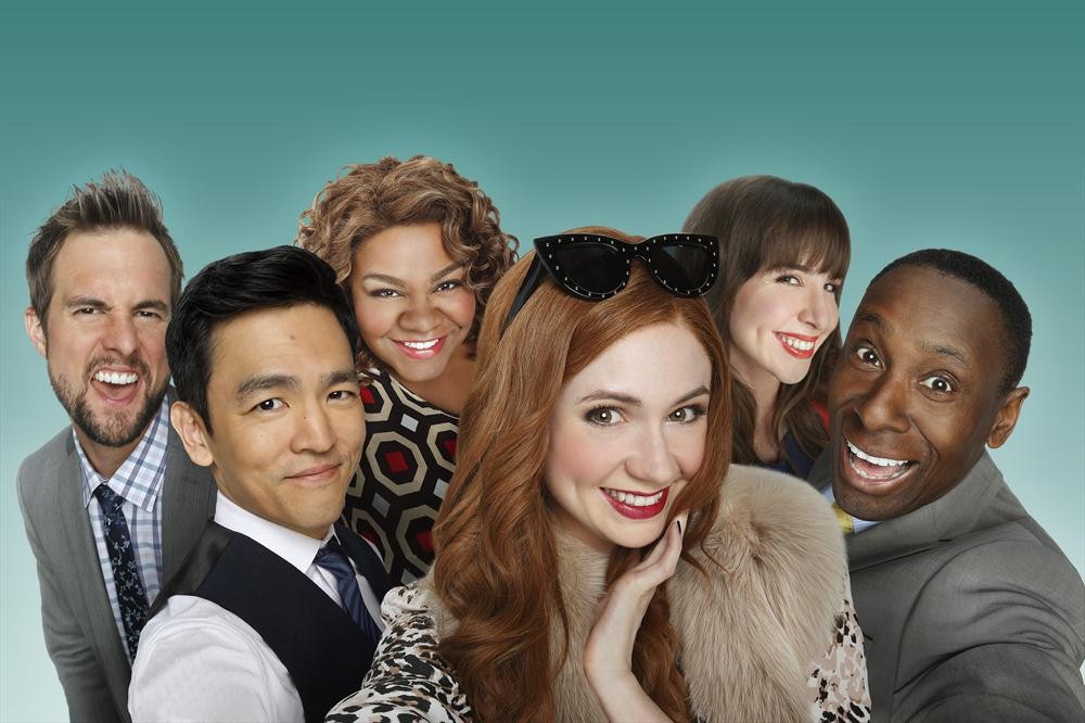 Still of John Cho, David Harewood, Tim Peper, Allyn Rachel, Karen Gillan, Joy Randolph and Da'Vine Joy Randolph in Selfie (2014)