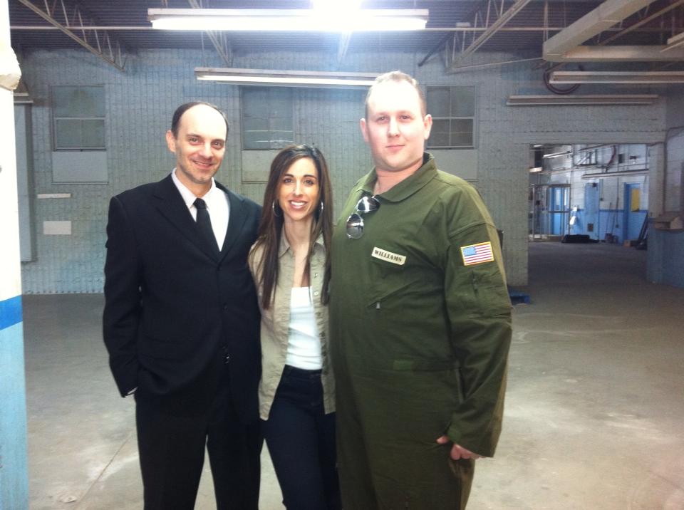 A pic from the set of Alterspec Films award winning short 'American Drone'. (from the left) Michael Chwastiak, Shay Galor, James McDougall