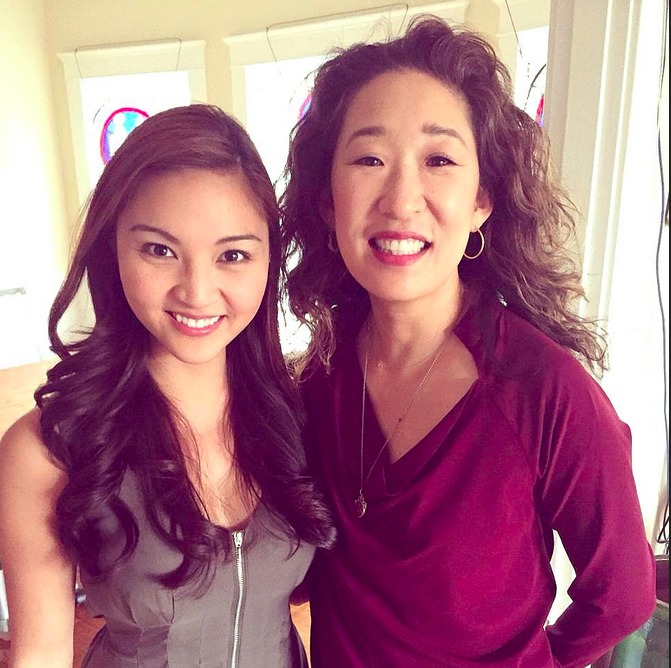 With Sandra Oh after interviewing her for Asians on Film