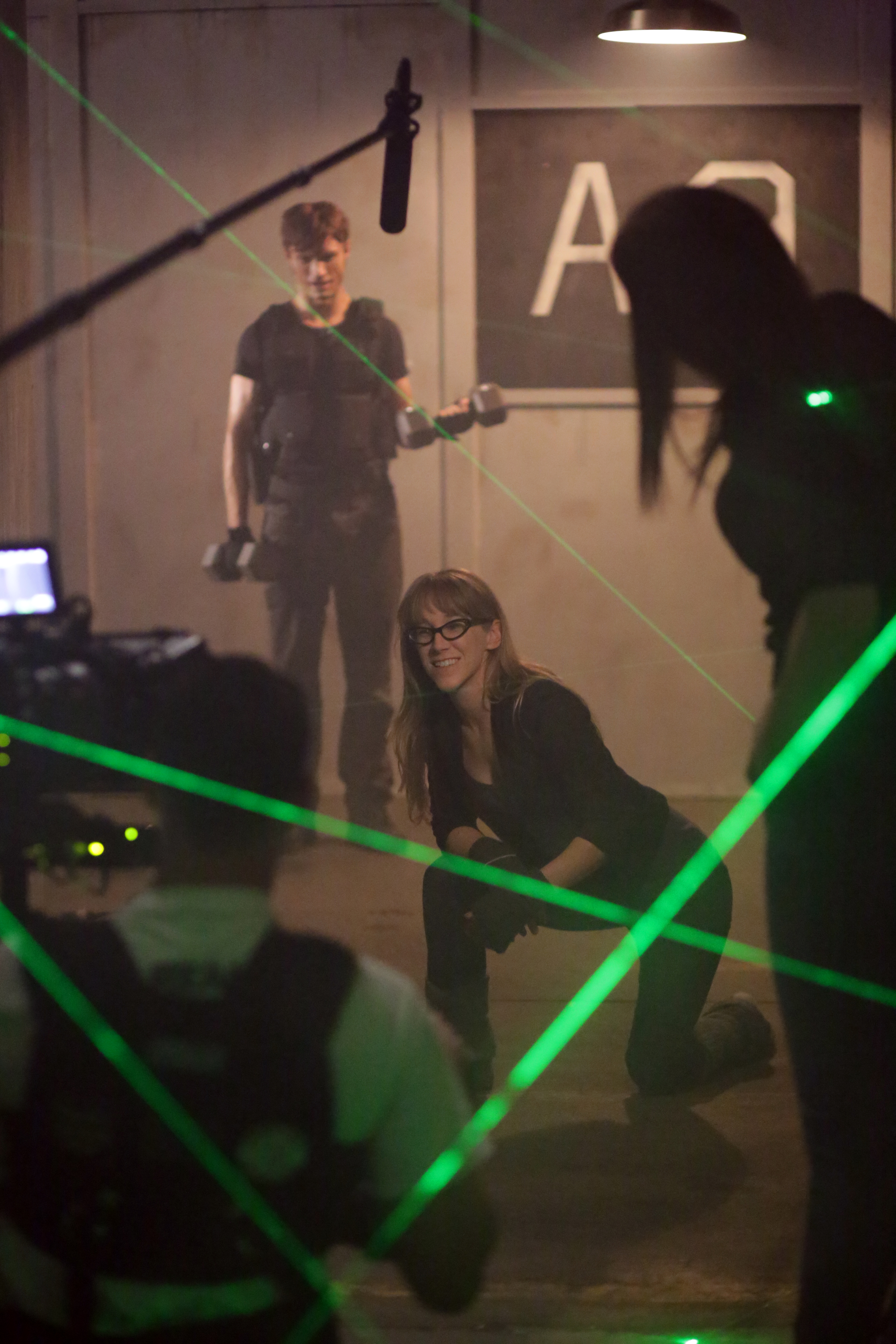 Erin Brown, directing on the set of 