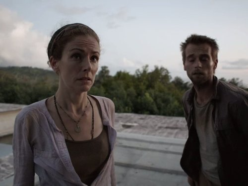 Still of Leslie Hope and Joe Anderson in The River (2012)