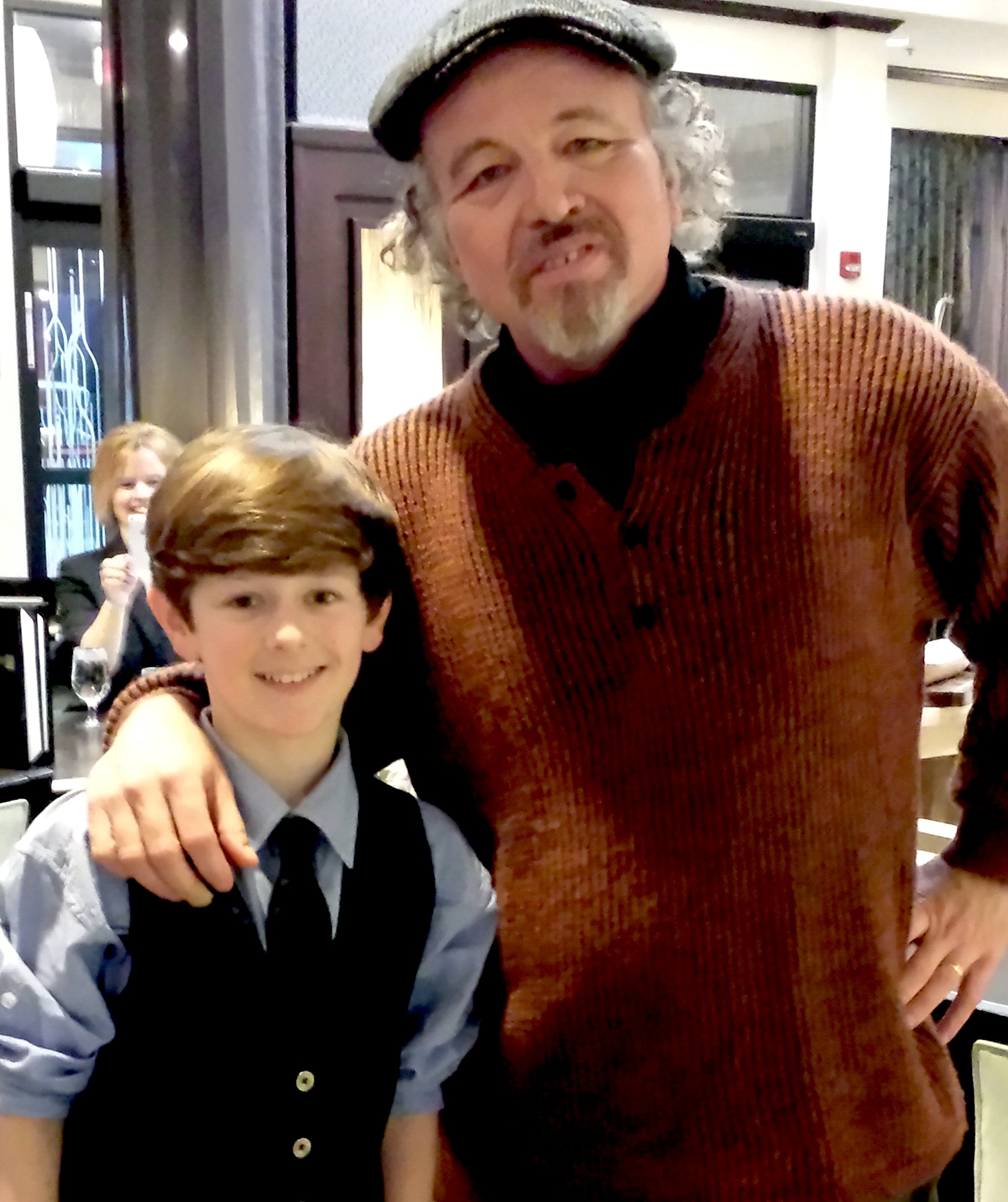 Joe Cipriano with Clint Howard, movie premiere after party.