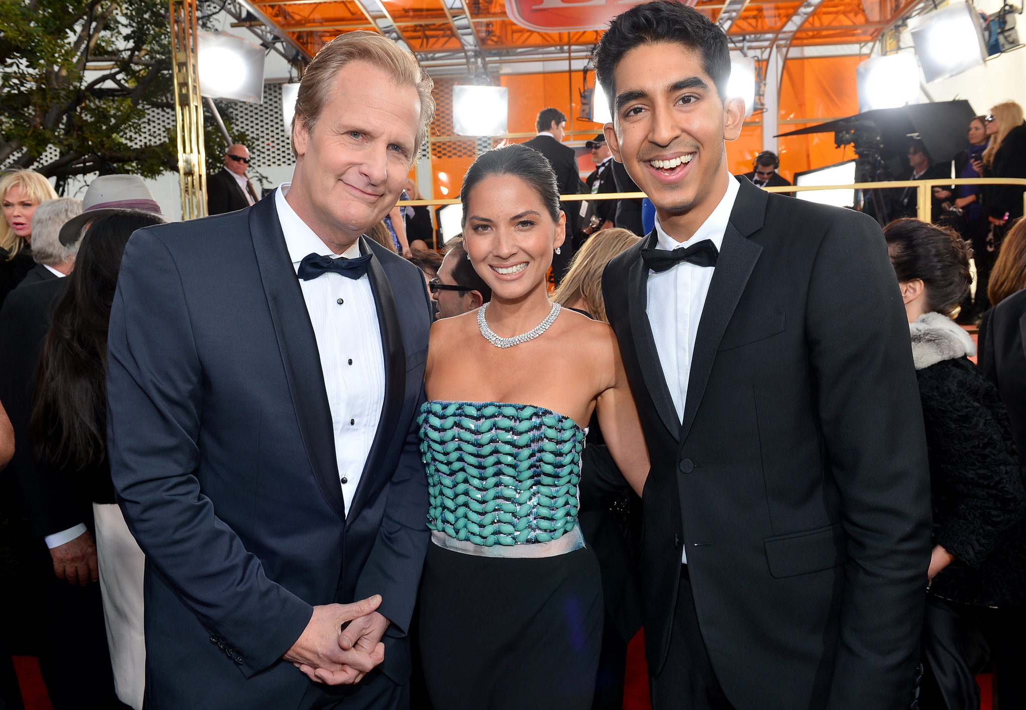 Jeff Daniels, Olivia Munn and Dev Patel