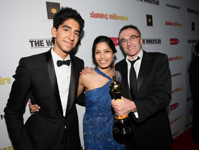 Danny Boyle, Dev Patel and Freida Pinto