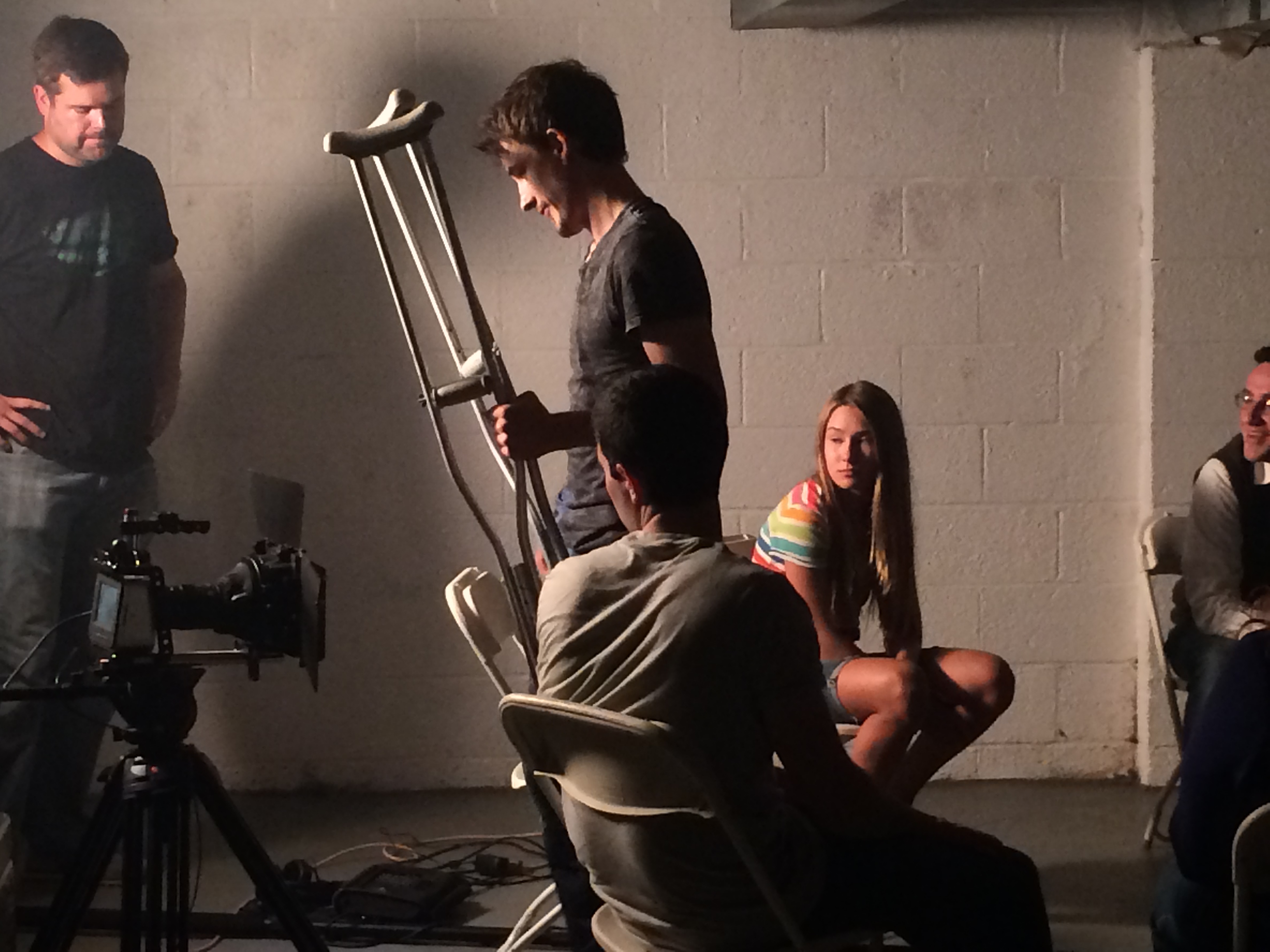 Kylie shooting a scene from 