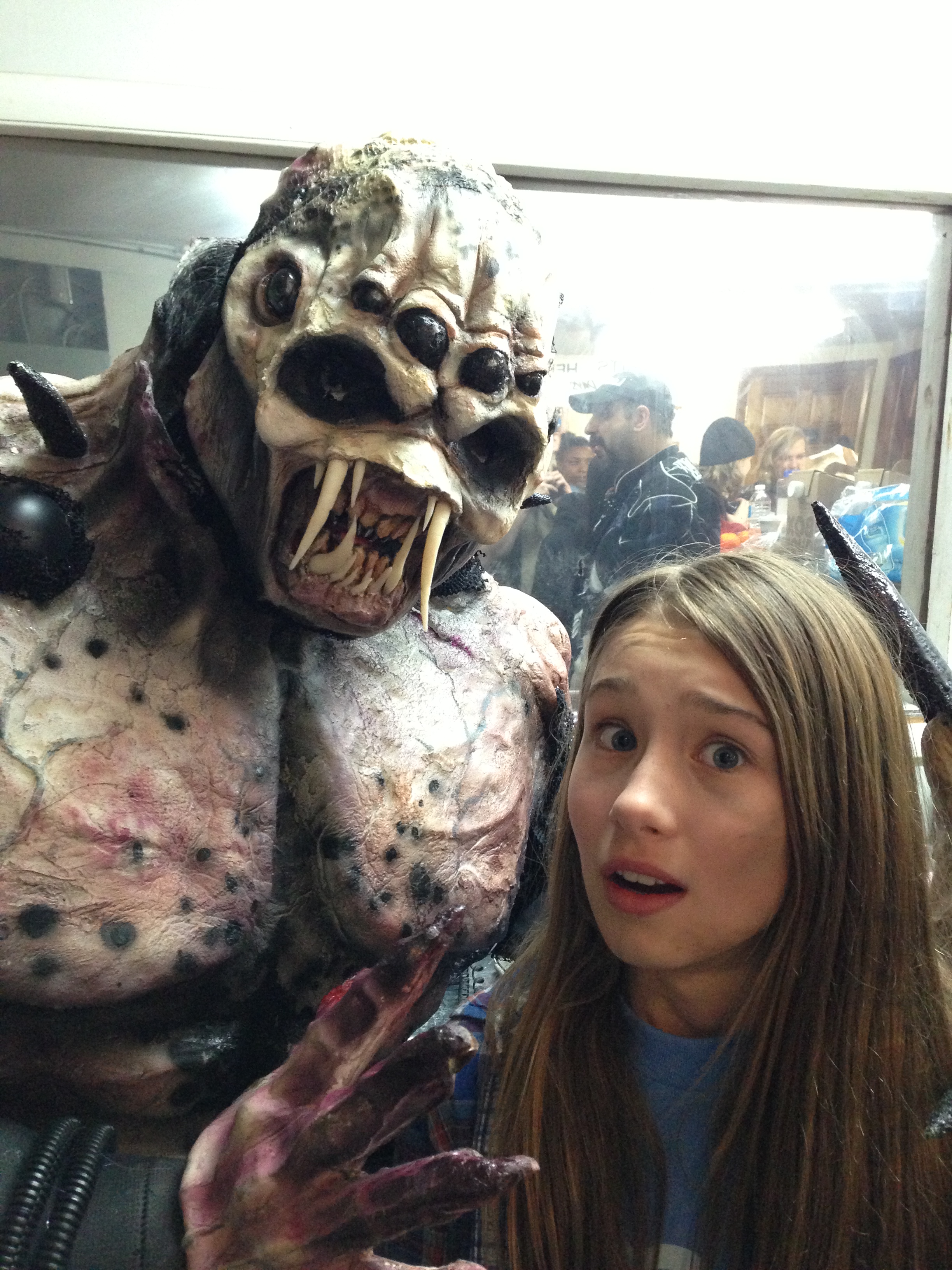 Kylie with the Keeper (monster) played by Shawn Sieger in Last Round.