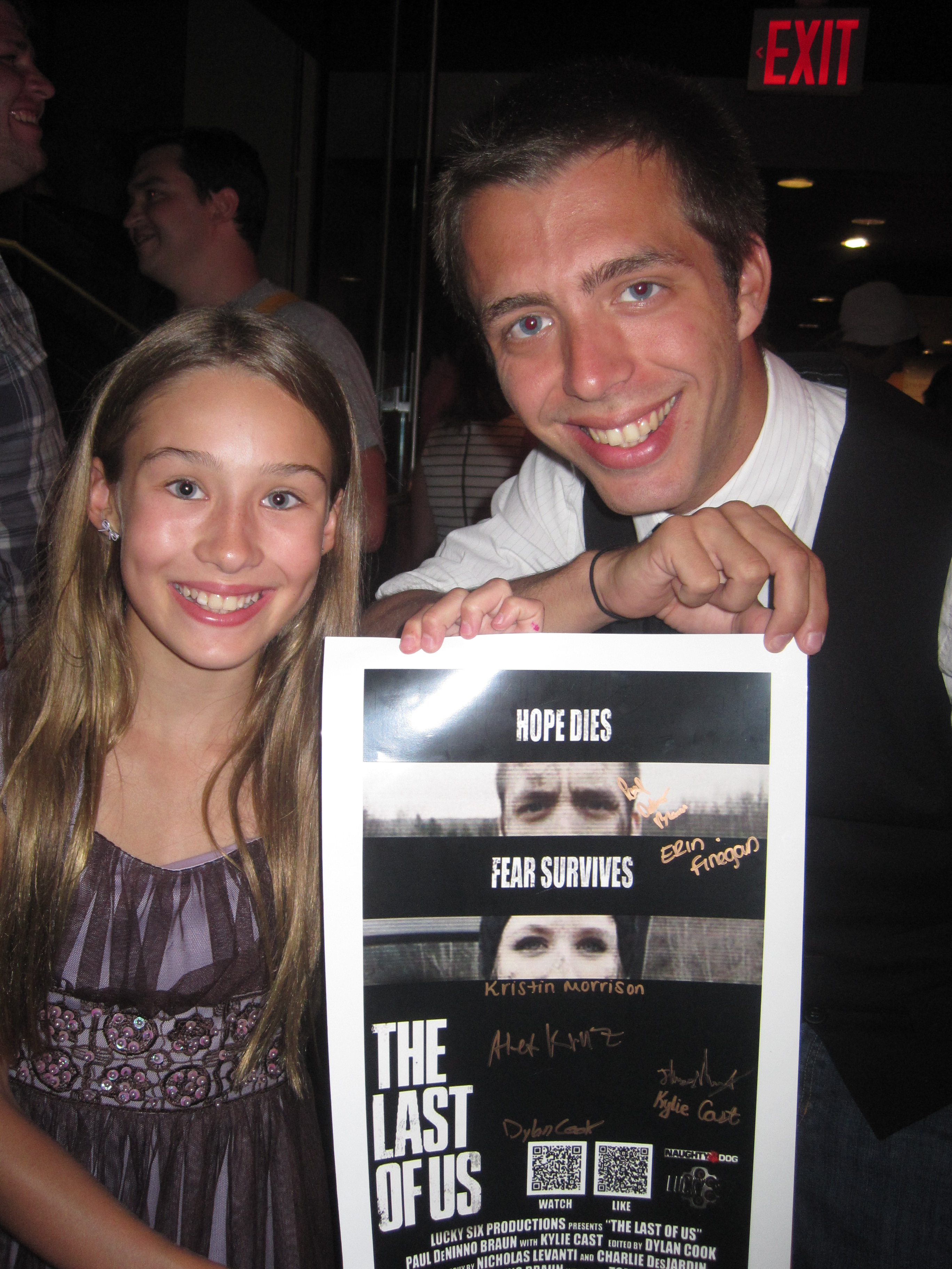 Kylie at the premiere of The Last of Us - with Writer/Director/Star, Paul DeNinno Braun