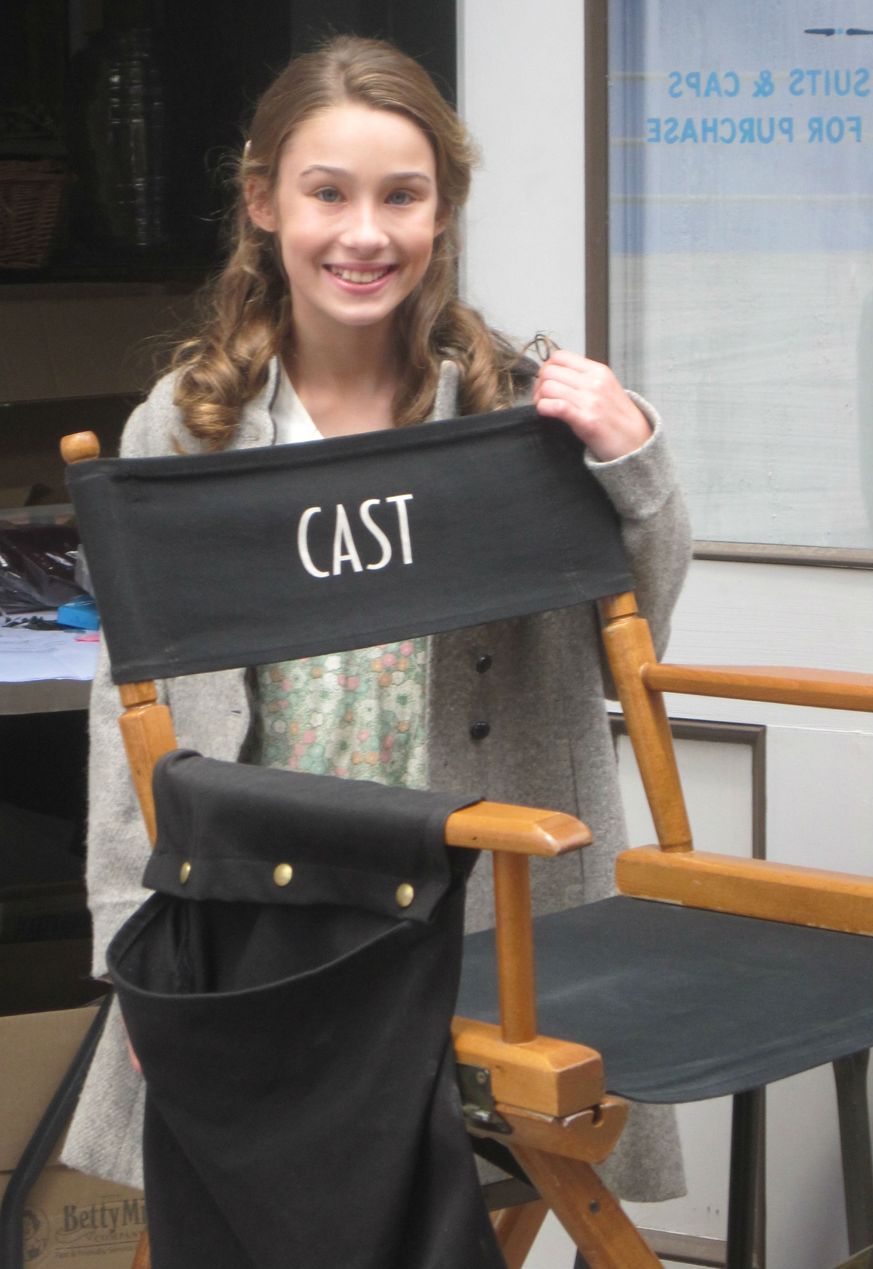 Kylie Cast on the set of HBO's Boardwalk Empire, with 