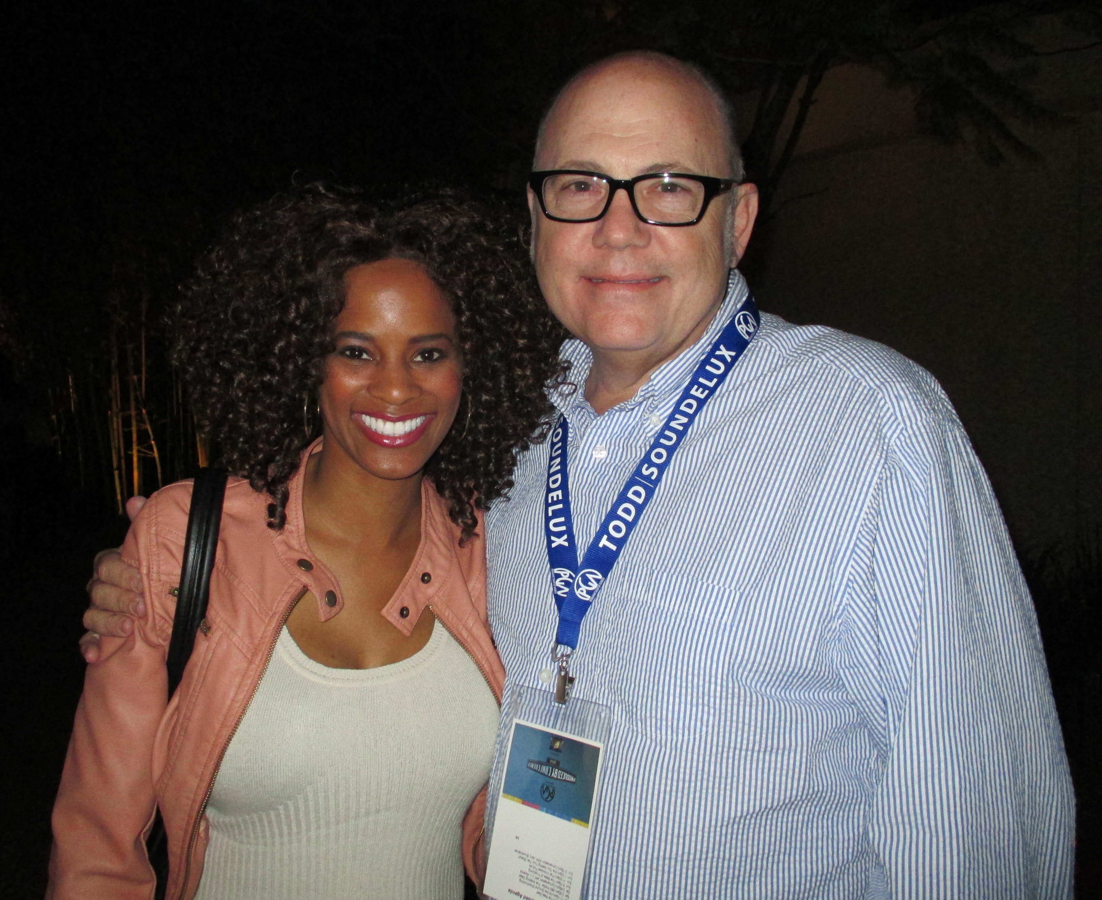 Actress Germany Kent with Producer Tim Gibbons, Curb your enthusiasm and Real Husbands Producer