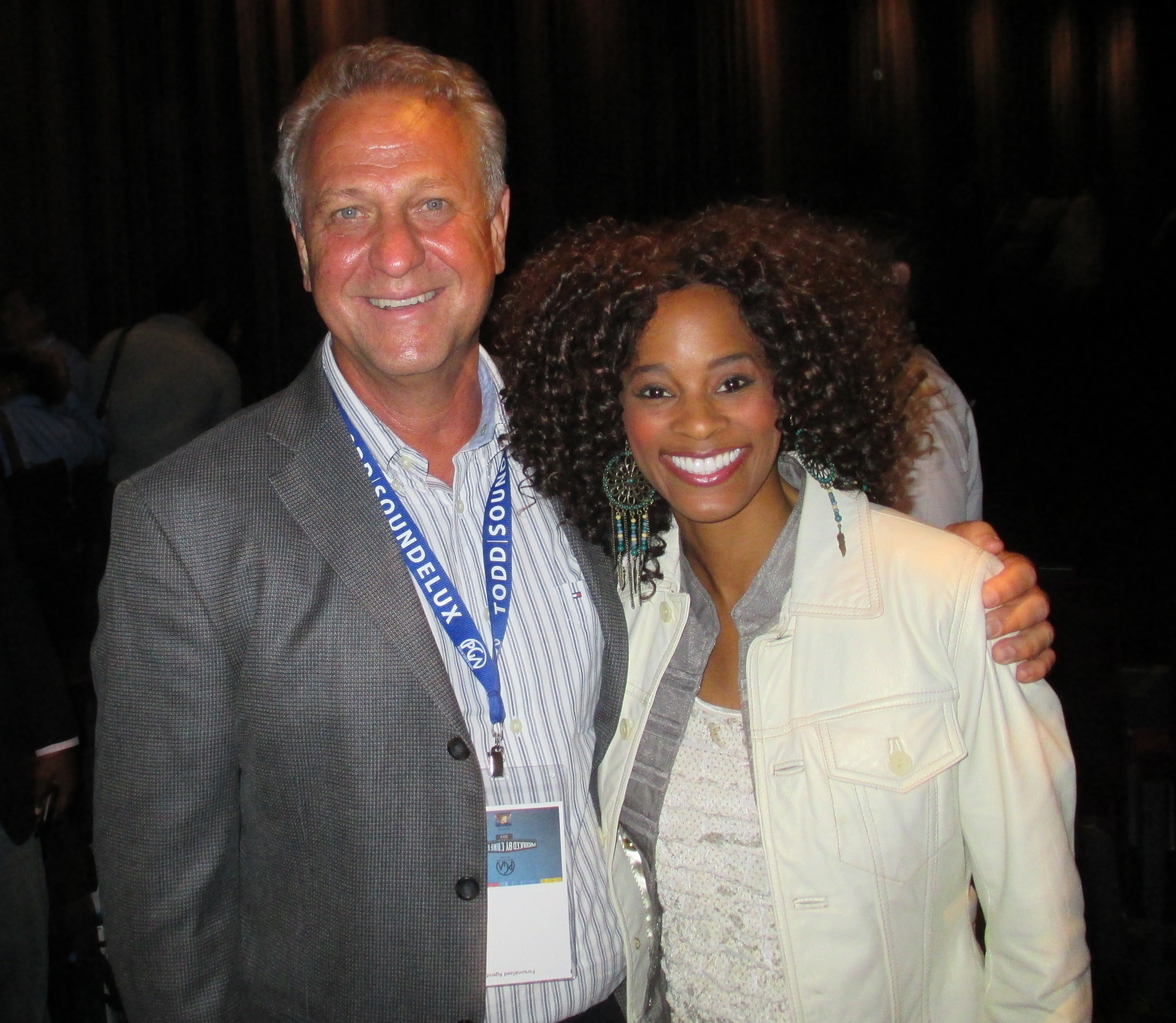 Actress Germany Kent with Vance Van Petten, Producers Guild of America Executive President