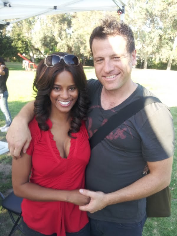 Germany Kent with Director/Actor Billy Jayne of Jayne Films at the Dannon Commercial Shoot
