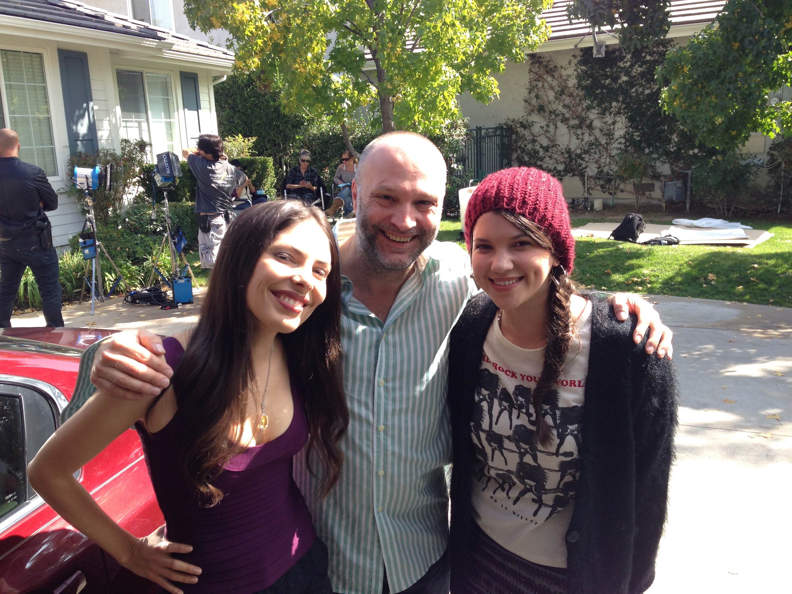 On set of Criminal Minds with Elia Saldana and director Rob Bailey