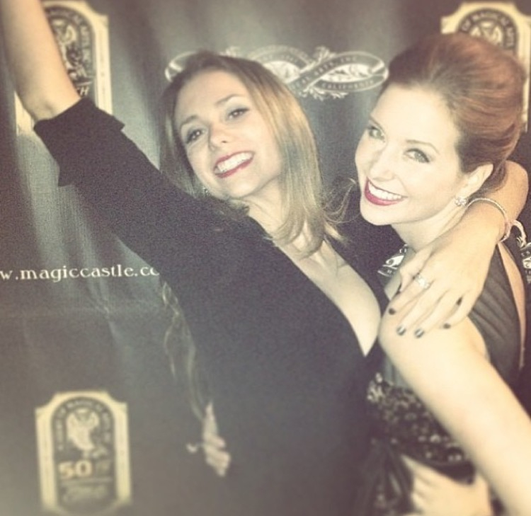 Hilary Dusome and Angela Henderson at the Magic Castle in Hollywood, CA