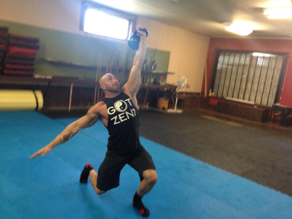 Aaron Williamson training at a gym in New Orleans.