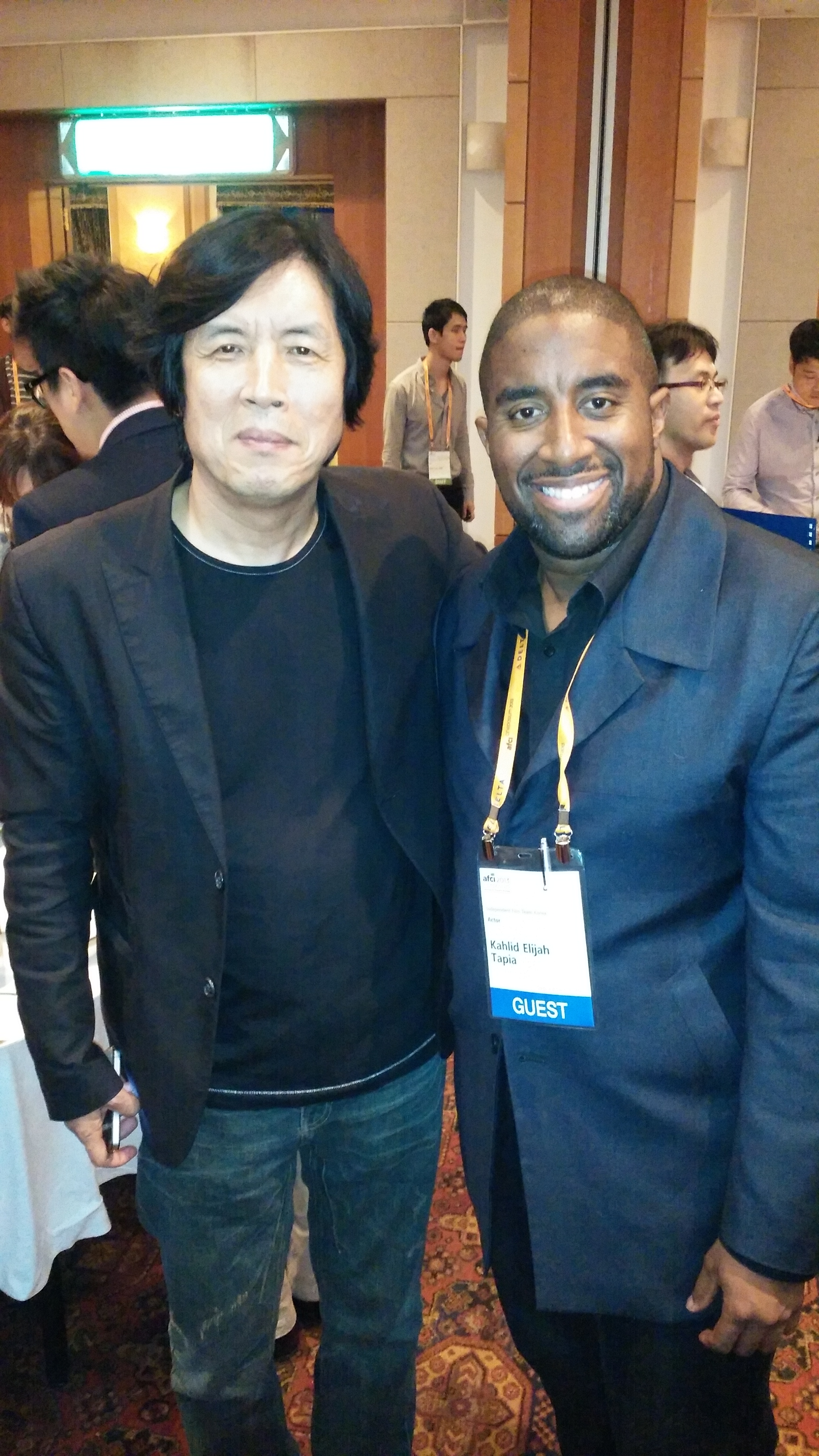 Lee Chang-Dong and Kahlid Elijah Tapia at the annual AFCI Cineposium in Jecheon City, Korea