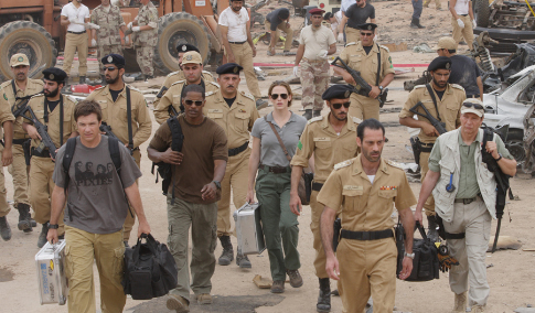 Still of Jason Bateman, Jamie Foxx, Jennifer Garner, Ashraf Barhom and Ali Suliman in Karalyste (2007)