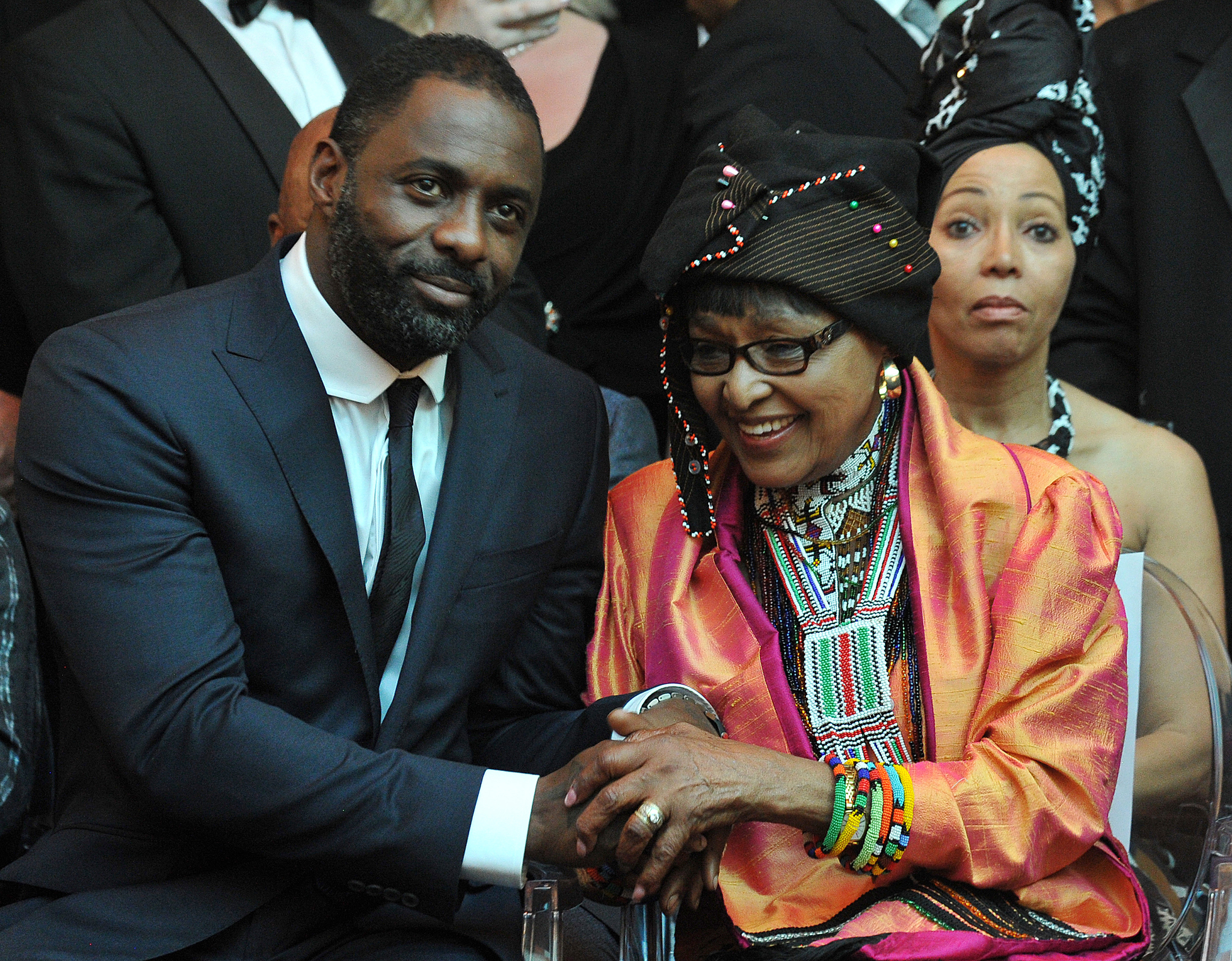 Idris Elba and Winnie Mandela at event of Mandela: ilgas kelias i laisve (2013)