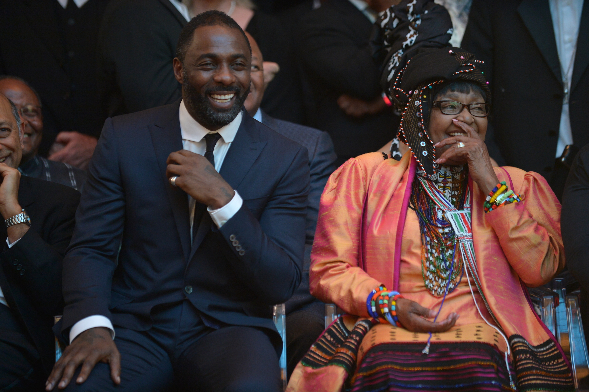 Idris Elba and Winnie Mandela at event of Mandela: ilgas kelias i laisve (2013)